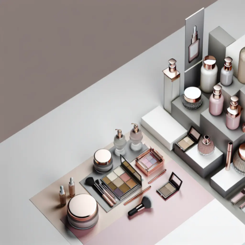 Zestaw najpopularniejszych kosmetyków pielęgnacyjnych i makijażowych