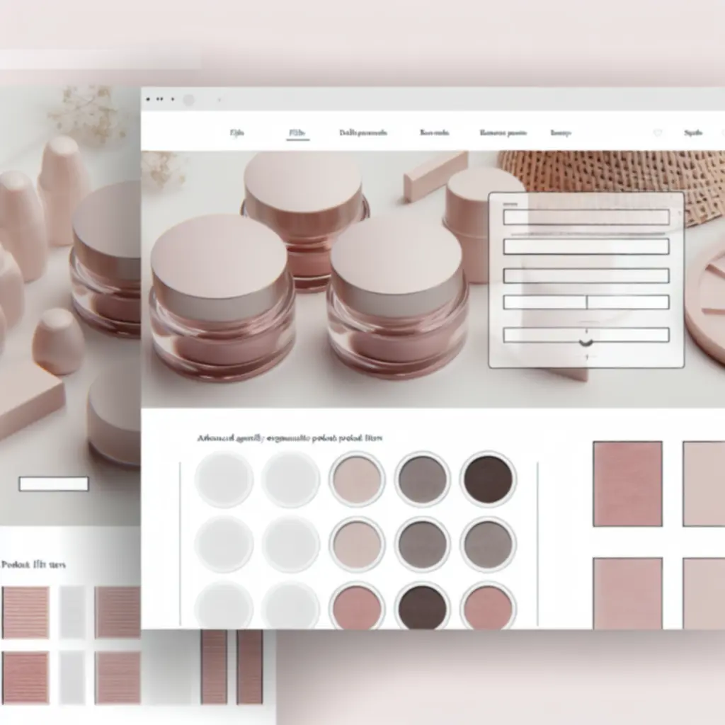 Nowoczesny interfejs filtrów kosmetyków MyEcoCosmetic