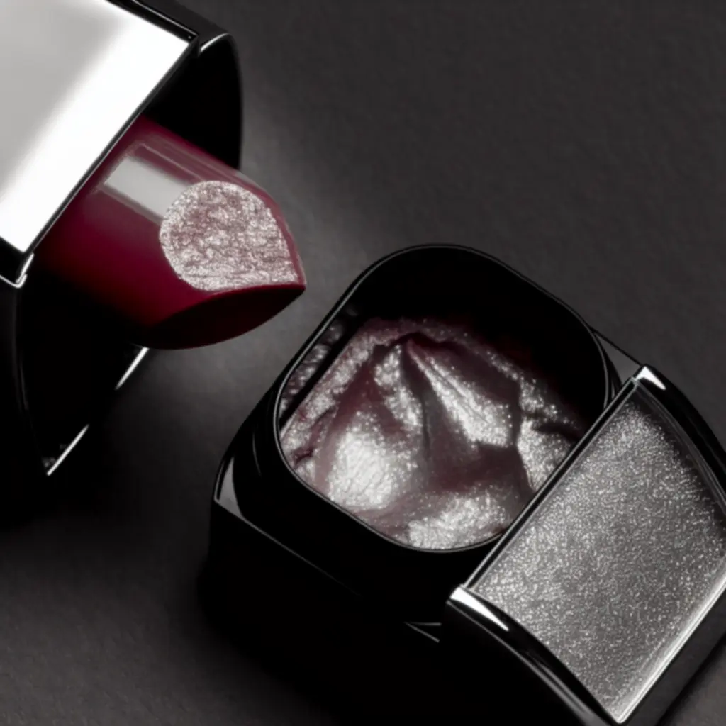 Zbliżenie struktury kosmetyku do makijażu na skórze